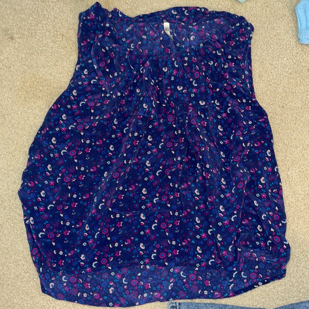 Blue floral Blouse size S